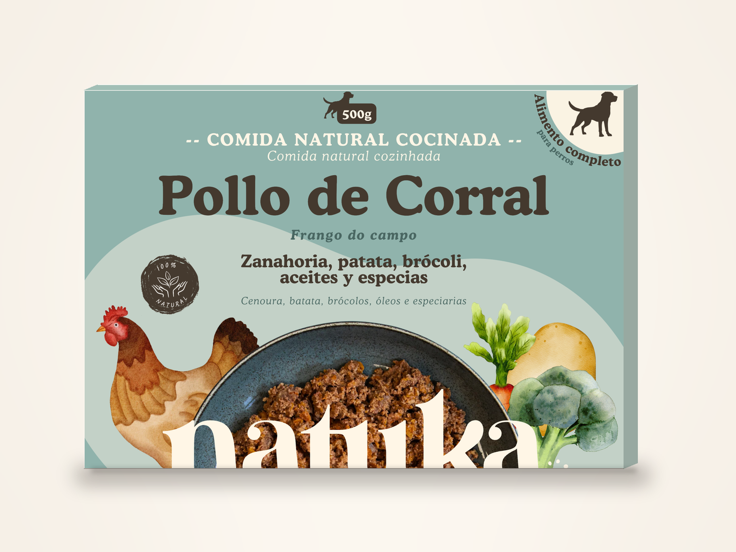 Natuka Menú Cocinado de pollo de corral